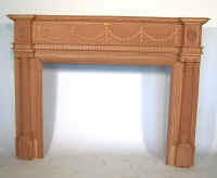 Mahogany Fireplace Mantel, Surround, Hand Carved